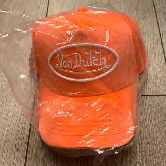 NWT! Orange Velvet Von Dutch Trucker - Picture 2 of 5